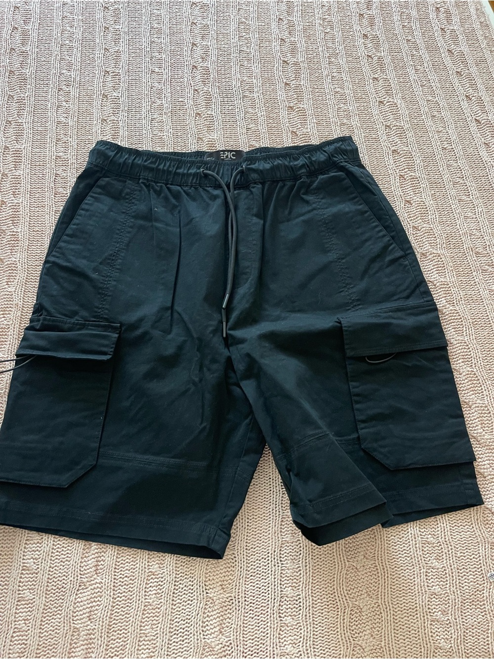 Epic Threads Black Cargo Utility Shorts for Men